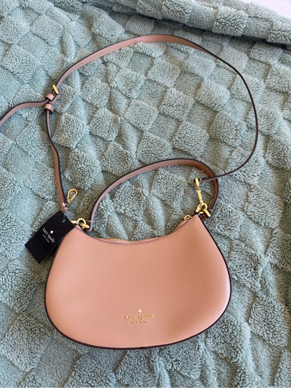 kate spade Tan Crescent Shoulder Bag with Gold Hardware - Picture 2 of 5